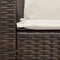 vidaXL - Tuinbank - 5-zits - met - kussens - poly - rattan - bruin