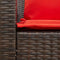 vidaXL - Tuinbank - 5-zits - met - kussens - poly - rattan - bruin