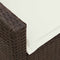 vidaXL - Tuinbank - 5-zits - met - kussens - poly - rattan - bruin