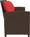 vidaXL - Tuinbank - 5-zits - met - kussens - poly - rattan - bruin