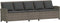 vidaXL - Tuinbank - 5-zits - met - kussens - poly - rattan - grijs