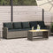 vidaXL - Tuinbank - 5-zits - met - kussens - poly - rattan - grijs