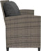 vidaXL - Tuinbank - 5-zits - met - kussens - poly - rattan - grijs