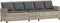 vidaXL - Tuinbank - 5-zits - met - kussens - poly - rattan - lichtgrijs