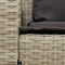 vidaXL - Tuinbank - 5-zits - met - kussens - poly - rattan - lichtgrijs