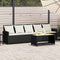 vidaXL - Tuinbank - 5-zits - met - kussens - poly - rattan - zwart
