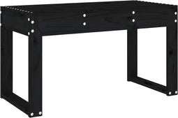 vidaXL - Tuinbank - 80x38x45 - cm - massief - grenenhout - zwart