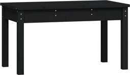 vidaXL - Tuinbank - 80x44x45 - cm - massief - grenenhout - zwart