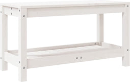 vidaXL - Tuinbank - 82,5x35x45 - cm - massief - grenenhout - wit