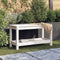 vidaXL - Tuinbank - 82,5x35x45 - cm - massief - grenenhout - wit