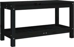 vidaXL - Tuinbank - 82,5x35x45 - cm - massief - grenenhout - zwart
