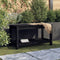 vidaXL - Tuinbank - 82,5x35x45 - cm - massief - grenenhout - zwart