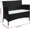 vidaXL - Tuinbank - 90 - cm - poly - rattan - zwart