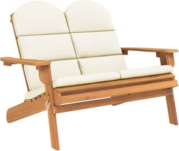 vidaXL - Tuinbank - Adirondack - met - kussens - 126 - cm - massief - acaciahout