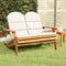 vidaXL - Tuinbank - Adirondack - met - kussens - 126 - cm - massief - acaciahout