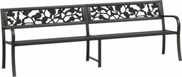 vidaXL - Tuinbank - dubbel - 246 - cm - staal - zwart