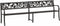 vidaXL - Tuinbank - dubbel - 246 - cm - staal - zwart