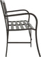 vidaXL - Tuinbank - dubbel - 246 - cm - staal - zwart
