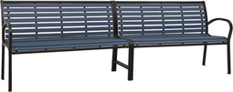 vidaXL - Tuinbank - dubbel - 251 - cm - staal - en - HKC - zwart