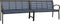 vidaXL - Tuinbank - dubbel - 251 - cm - staal - en - HKC - zwart