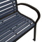 vidaXL - Tuinbank - dubbel - 251 - cm - staal - en - HKC - zwart
