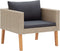 vidaXL - Tuinbank - eenzits - met - kussens - poly - rattan - beige