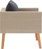 vidaXL - Tuinbank - eenzits - met - kussens - poly - rattan - beige