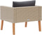 vidaXL - Tuinbank - eenzits - met - kussens - poly - rattan - beige