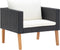 vidaXL - Tuinbank - eenzits - met - kussens - poly - rattan - zwart