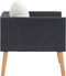 vidaXL - Tuinbank - eenzits - met - kussens - poly - rattan - zwart