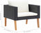 vidaXL - Tuinbank - eenzits - met - kussens - poly - rattan - zwart