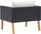 vidaXL - Tuinbank - eenzits - met - kussens - poly - rattan - zwart