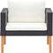 vidaXL - Tuinbank - eenzits - met - kussens - poly - rattan - zwart
