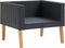 vidaXL - Tuinbank - eenzits - met - kussens - poly - rattan - zwart