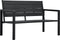 vidaXL - Tuinbank - hout-look - 120 - cm - HDPE - zwart