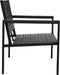 vidaXL - Tuinbank - hout-look - 120 - cm - HDPE - zwart