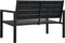 vidaXL - Tuinbank - hout-look - 120 - cm - HDPE - zwart