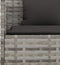 vidaXL - Tuinbank - L-vormig - met - kussens - poly - rattan - grijs