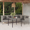 vidaXL - Tuinbank - L-vormig - met - kussens - poly - rattan - grijs