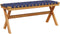 vidaXL - Tuinbank - massief - acaciahout - en - stof - donkerblauw