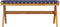 vidaXL - Tuinbank - massief - acaciahout - en - stof - donkerblauw