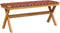 vidaXL - Tuinbank - massief - acaciahout - en - stof - rood