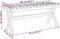 vidaXL - Tuinbank - massief - acaciahout - en - stof - rood