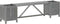 vidaXL - Tuinbank - met - 2 - plantenbakken - 150 - cm - massief - acaciahout - grijs