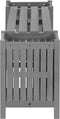 vidaXL - Tuinbank - met - 2 - plantenbakken - 150 - cm - massief - acaciahout - grijs