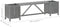 vidaXL - Tuinbank - met - 2 - plantenbakken - 150 - cm - massief - acaciahout - grijs