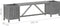 vidaXL - Tuinbank - met - 2 - plantenbakken - 150 - cm - massief - acaciahout - grijs