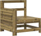 vidaXL - Tuinbank - met - armleuning - 69x62x70,5 - cm - geïmpregneerd - grenenhout