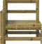 vidaXL - Tuinbank - met - armleuning - 69x62x70,5 - cm - geïmpregneerd - grenenhout