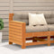 vidaXL - Tuinbank - met - armleuning - 69x62x70,5 - cm - grenenhout - wasbruin